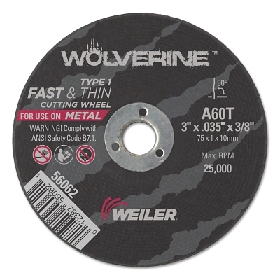 3 X 035 WOLV TY1 C-O WHL A60T 3/8 AH